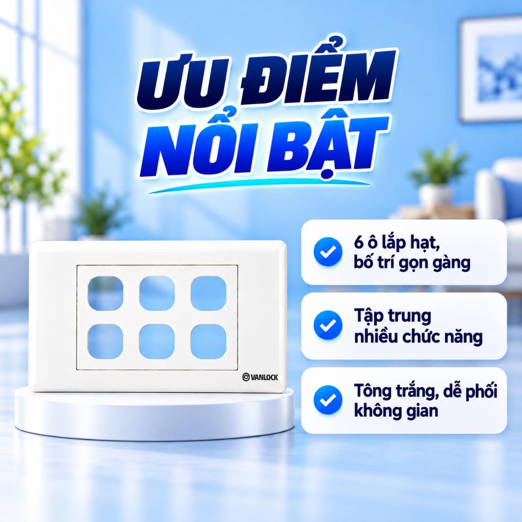 Mặt 6 lỗ Sino Vanlock S186/X dòng S18