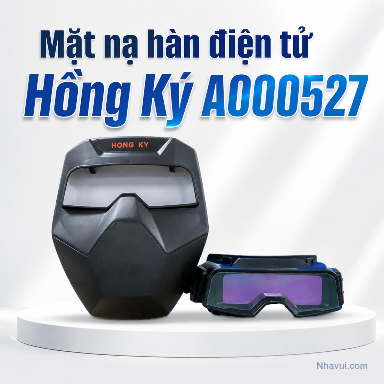 Mặt nạ hàn điện tử Hồng Ký A000527 kính tự động tối