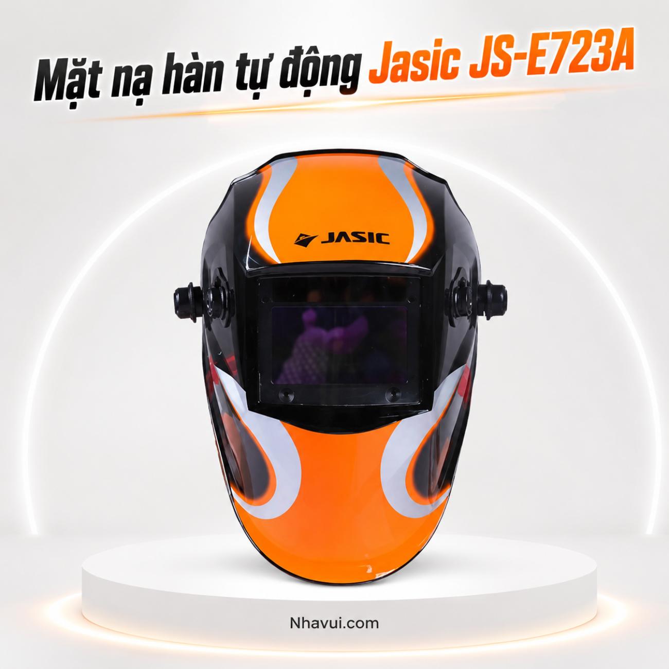 Mặt nạ hàn tự động Jasic JS-E723A độ tối DIN 9–13, kính điện tử cảm biến sáng tối