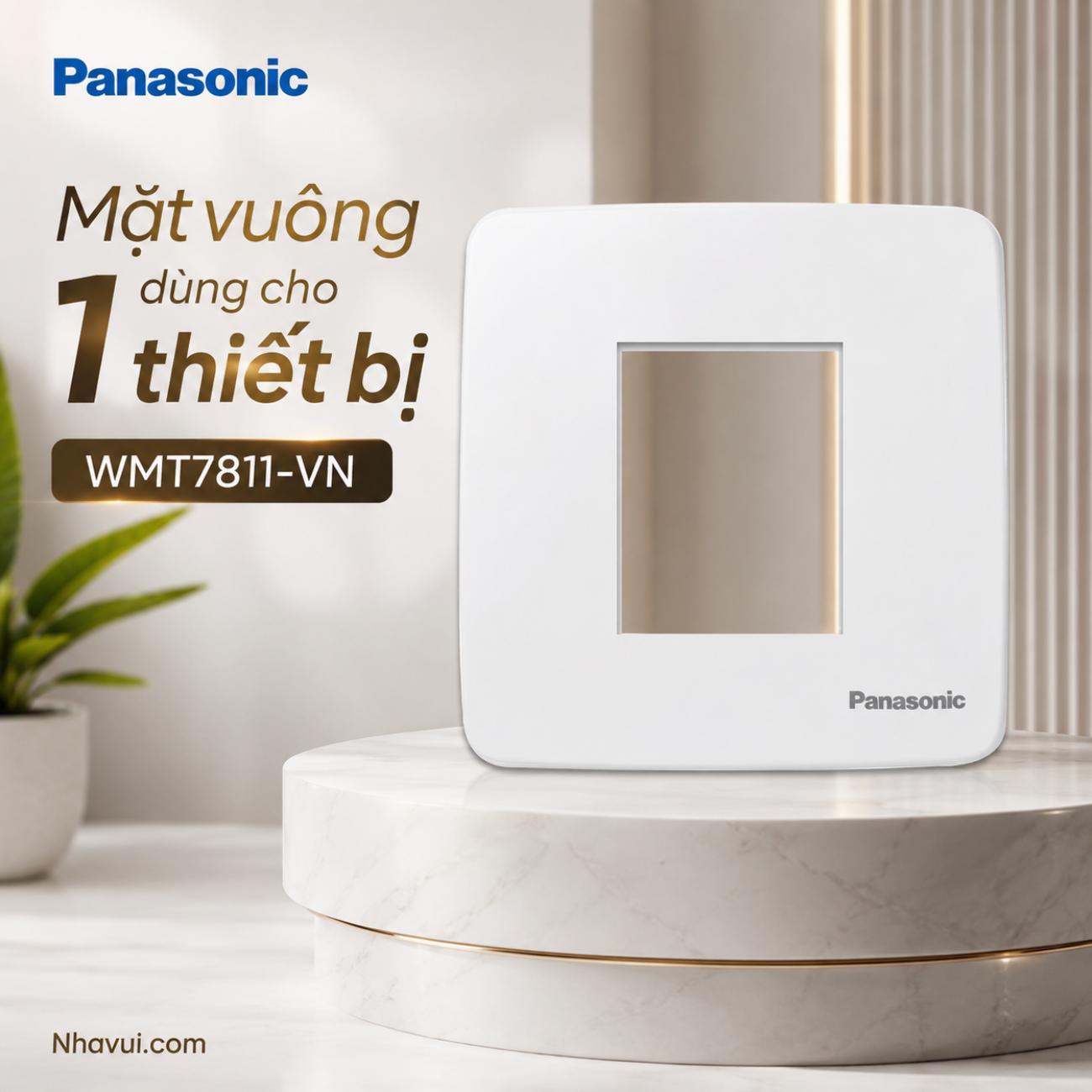 Mặt vuông dùng cho 2 thiết bị Panasonic WMT7812-VN dòng Minerva