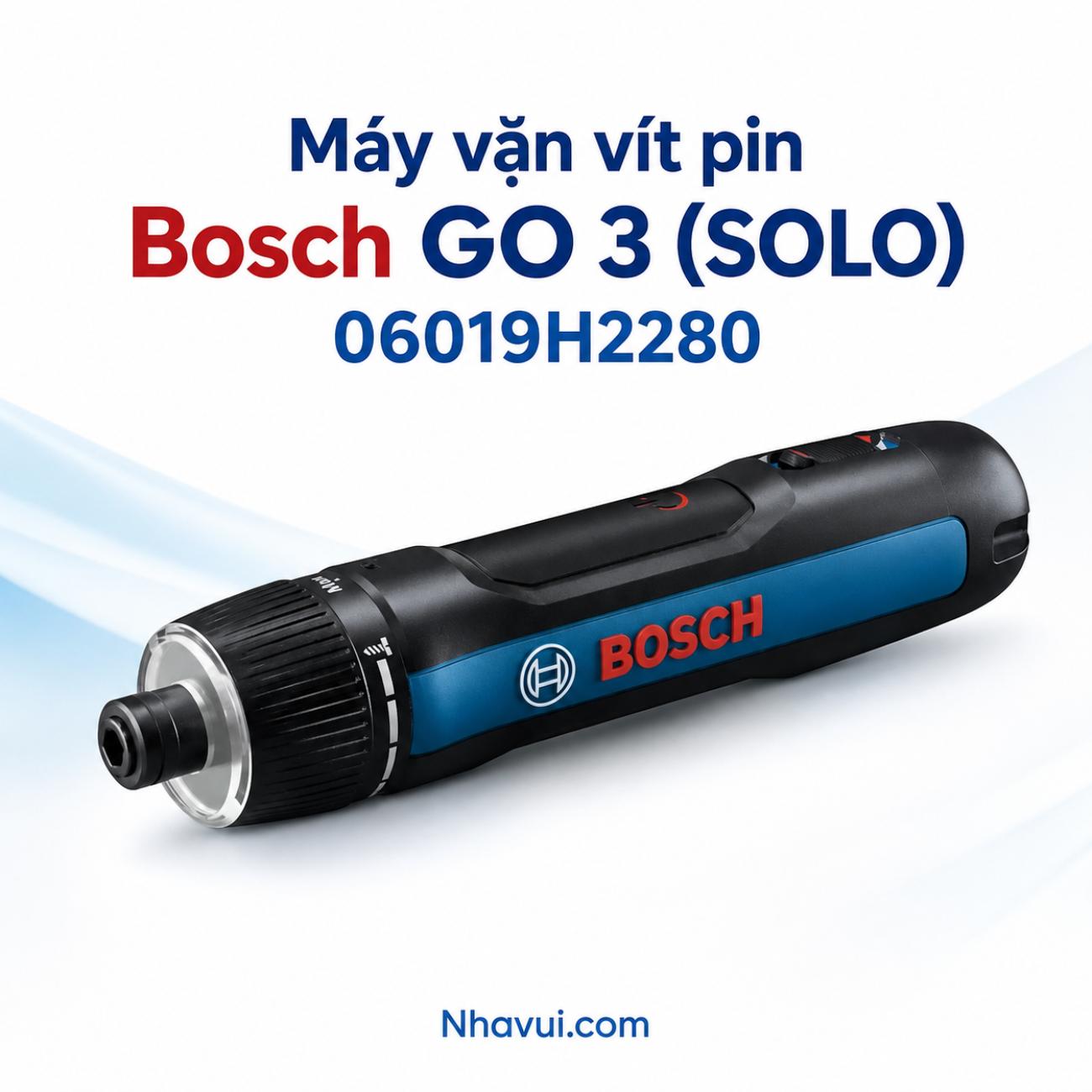 Máy bắt vít dùng pin Bosch GO 3 3.6V mô-men xoắn 5Nm SOLO 06019H2280