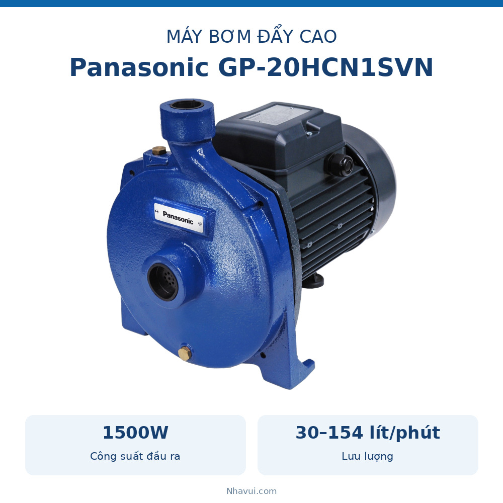 Máy bơm đẩy cao công suất lớn Panasonic GP-20HCN1SVN công suất đầu ra 1500W 2HP