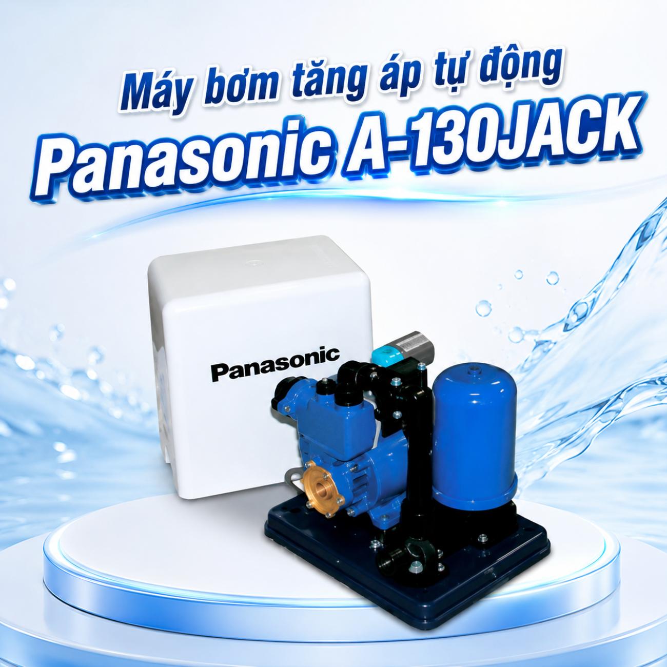 Máy bơm tăng áp tự động Panasonic A-130JACK 125W dây điện 125cm kèm phích cắm