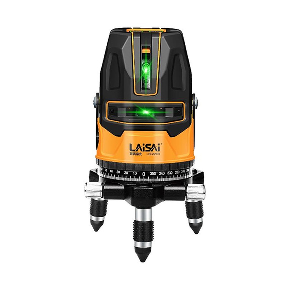 Máy cân mực laser 5 tia xanh Laisai LSG6860D – pin Li-ion 11,1 V kèm sạc