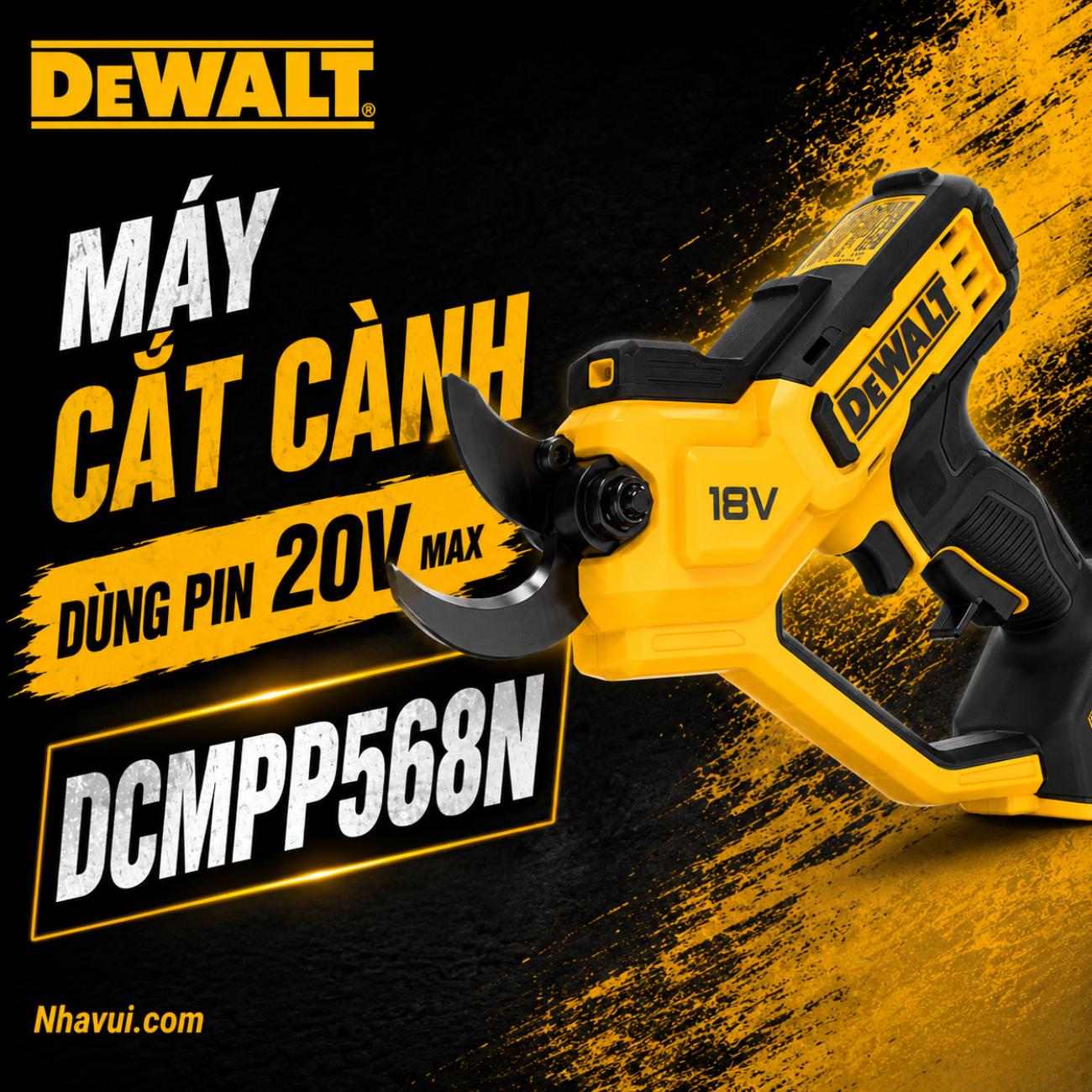Máy cắt cành dùng pin 20V Max DeWalt DCMPP568N (Chưa Pin & Sạc)