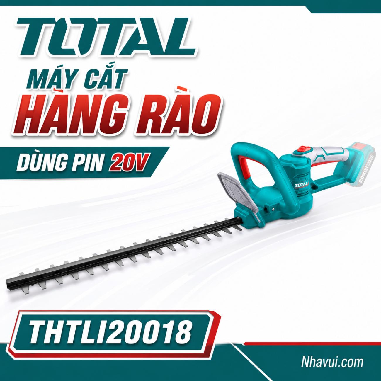 Máy cắt cành hàng rào dùng pin 20V Total THTLI20018 (Chưa Pin & Sạc)