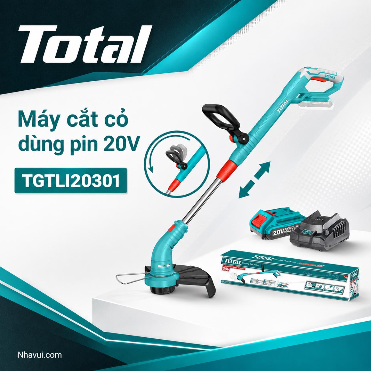 Máy cắt cỏ dùng pin 20V Total TGTLI20301