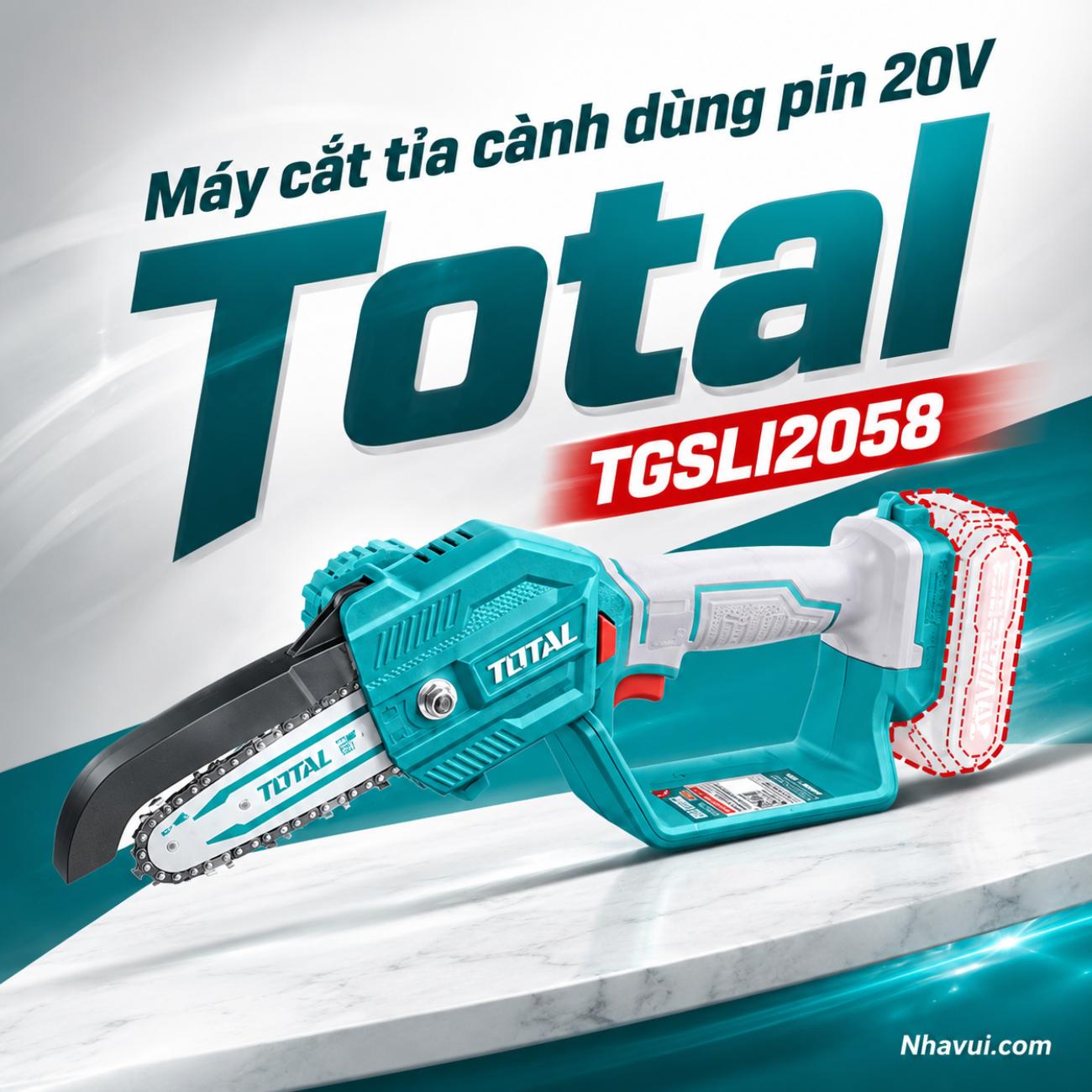 Máy cắt tỉa cành dùng pin 20V Total TGSLI2058 (Chưa Pin & Sạc)
