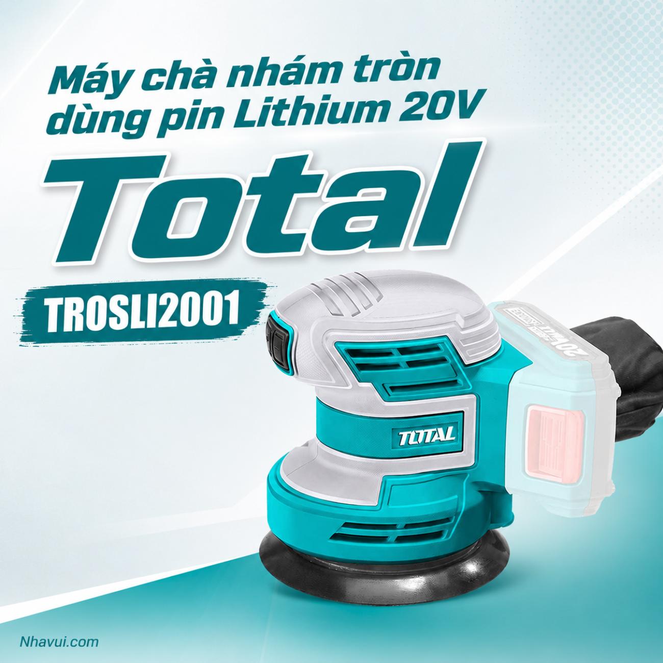 Máy chà nhám tròn dùng pin Lithium 20V Total TROSLI2001 (Chưa Pin & Sạc)