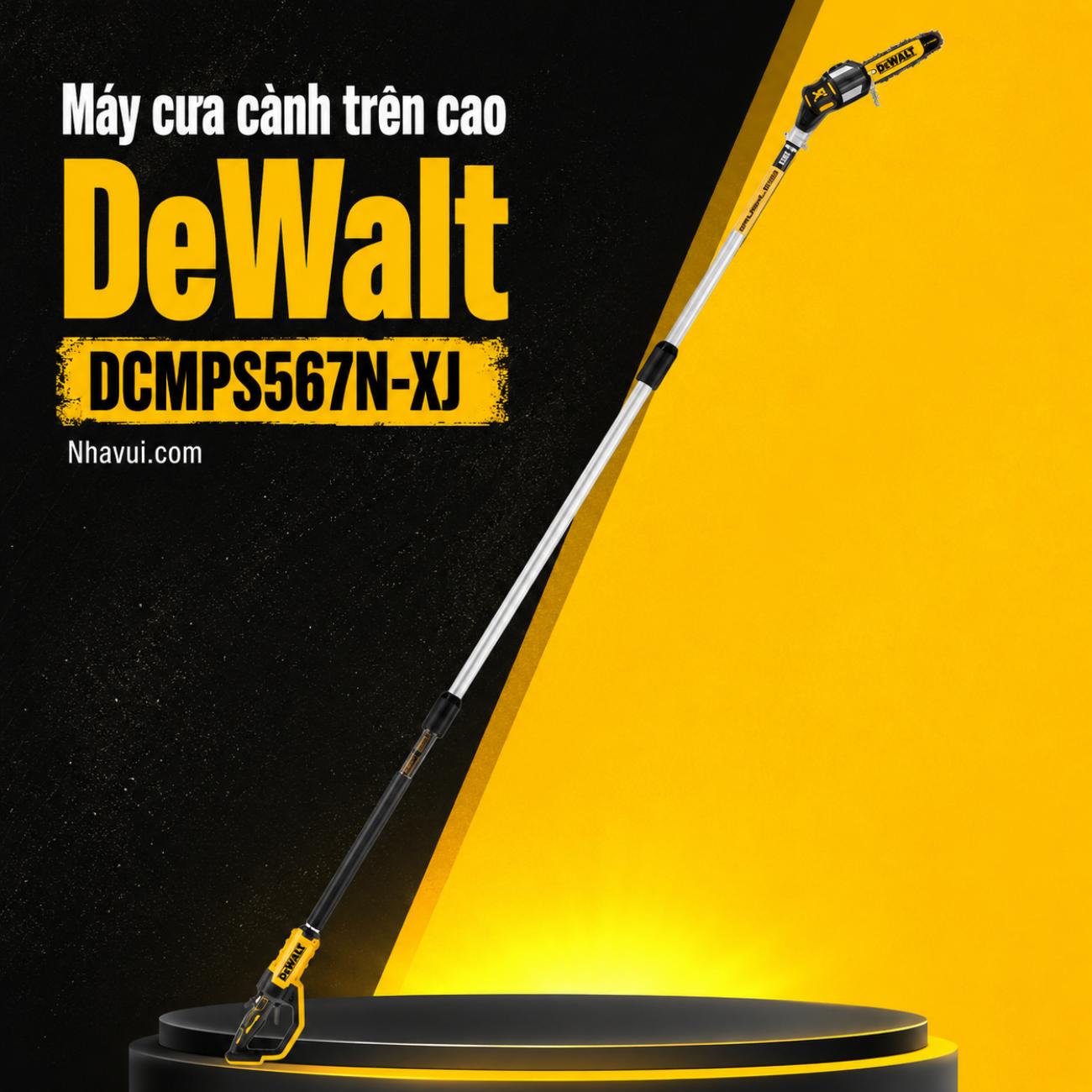 Máy cưa cành trên cao dùng pin 18V DeWalt DCMPS567N-XJ (Chưa Pin & Sạc)