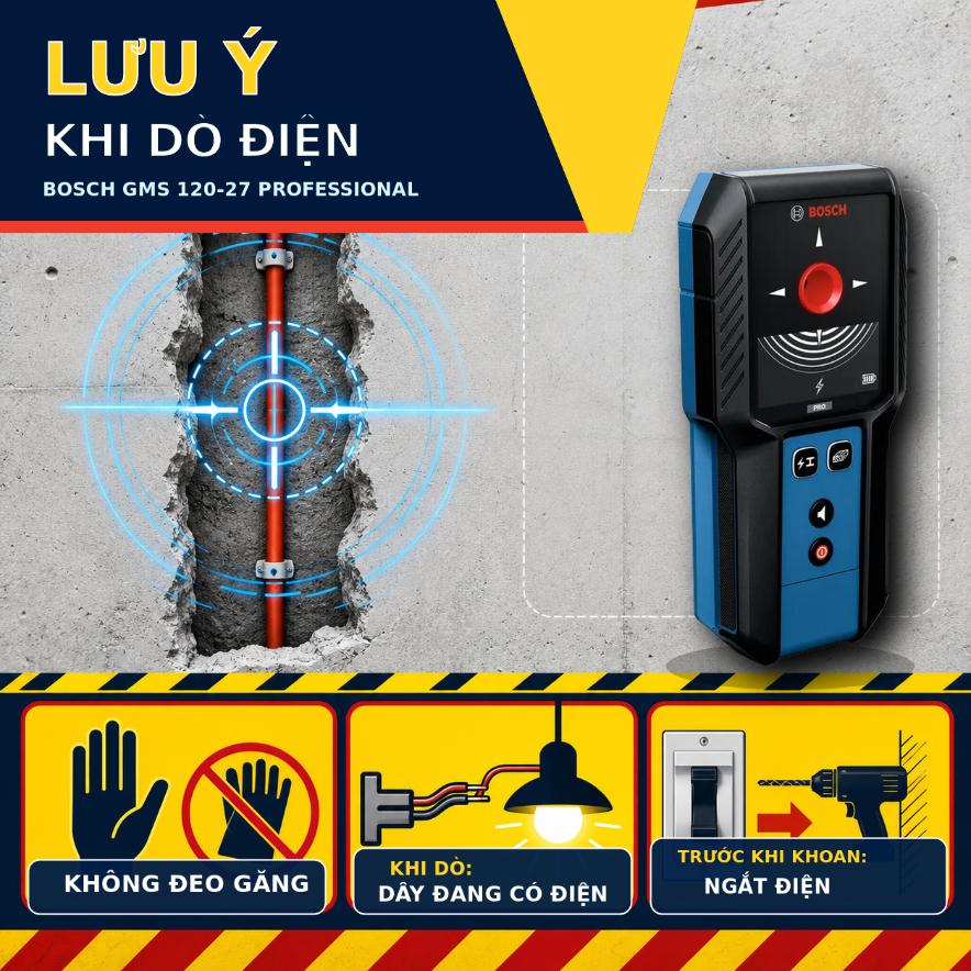 Máy dò đa năng Bosch GMS 120-27 Professional