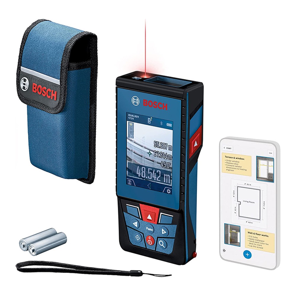 Máy đo khoảng cách laser Bosch GLM 100-25 C 100 m, camera, Bluetooth (0601072YK0)