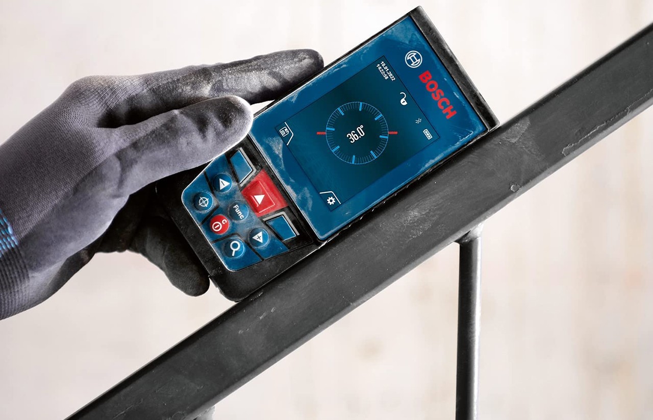 Máy đo khoảng cách laser Bosch GLM 100-25 C 100 m, camera, Bluetooth (0601072YK0)