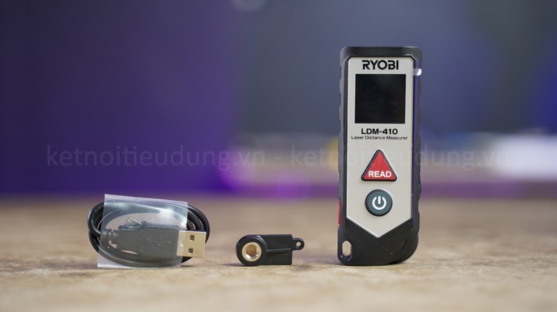 Máy đo khoảng cách laser Ryobi LDM-410 – đo 0,2–40 m, pin sạc USB
