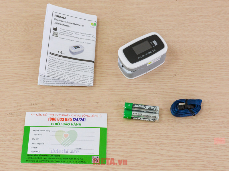 Máy đo nồng độ oxy trong máu SpO2 iMediCare iOM-A6