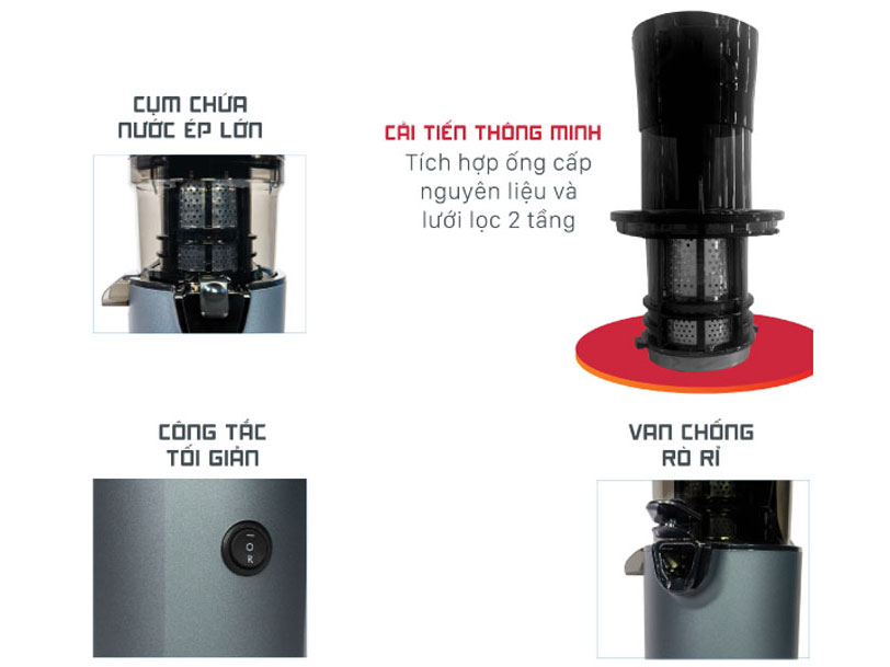 Máy ép chậm miệng rộng Magic Eco AC-139