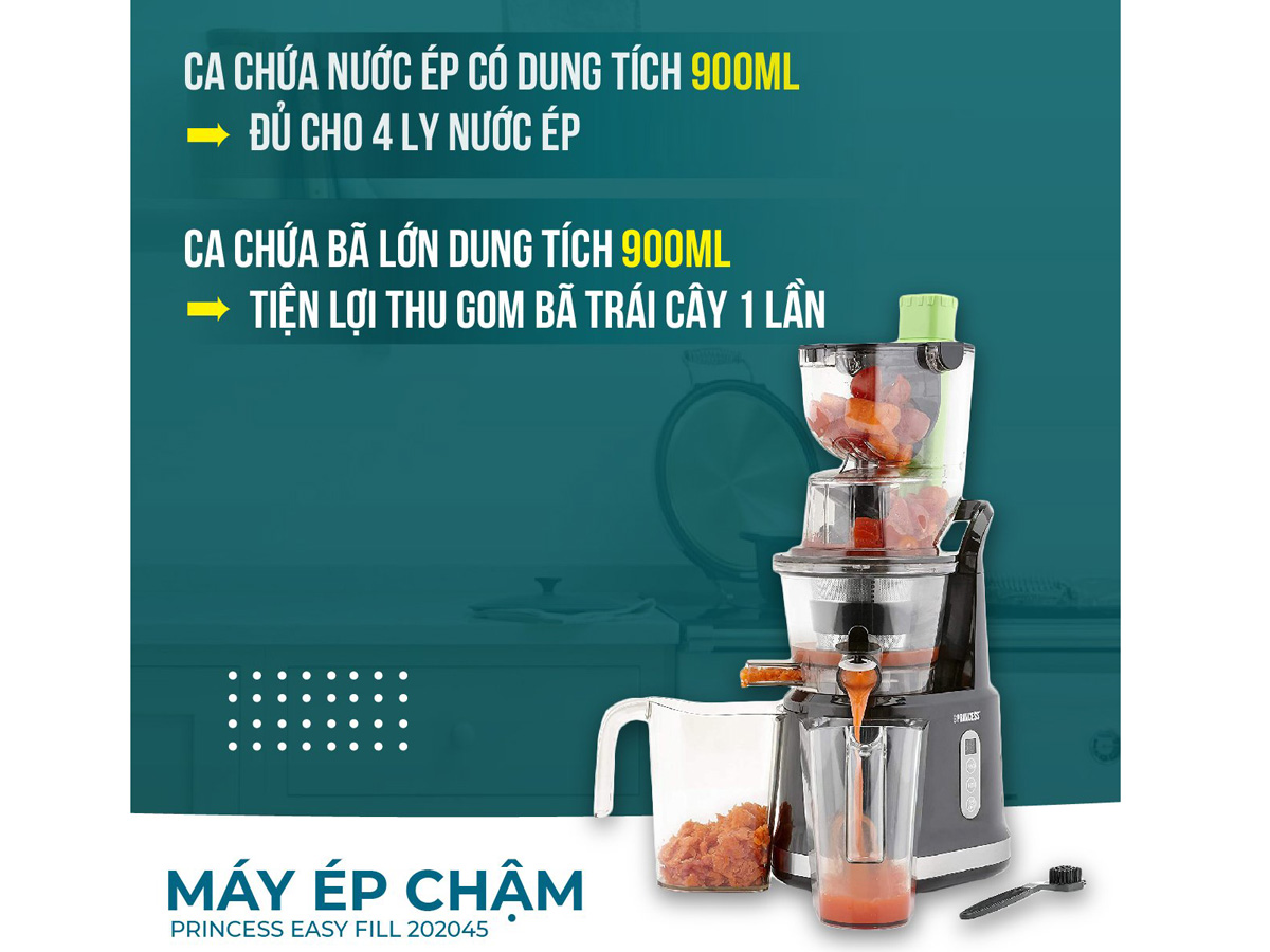 Máy ép chậm Princess Easy Fill 01.202047.01