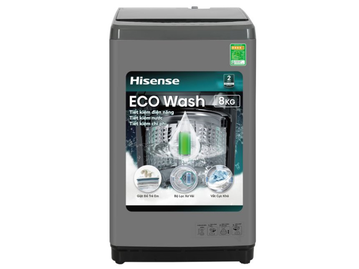 Máy giặt Hisense 8kg WTZQ8012UT cửa trên