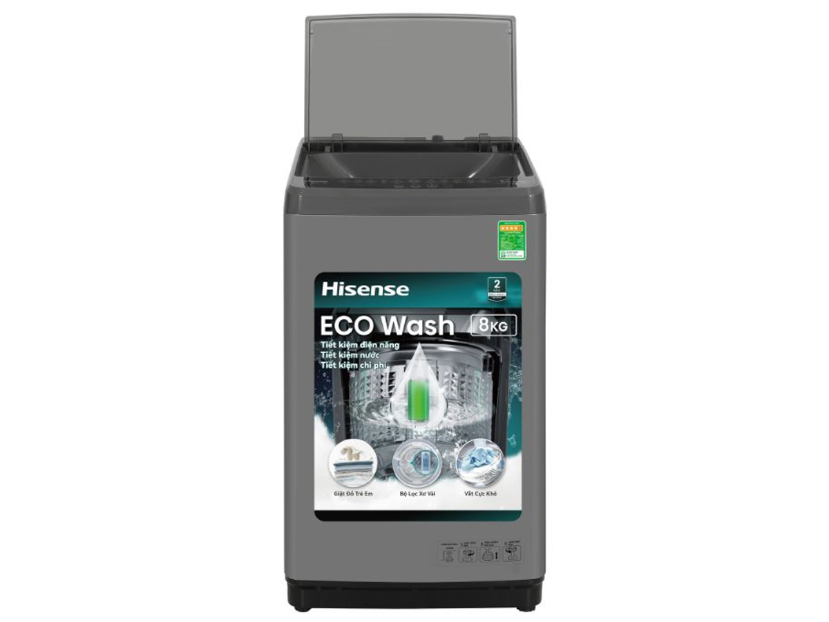 Máy giặt Hisense 8kg WTZQ8012UT cửa trên