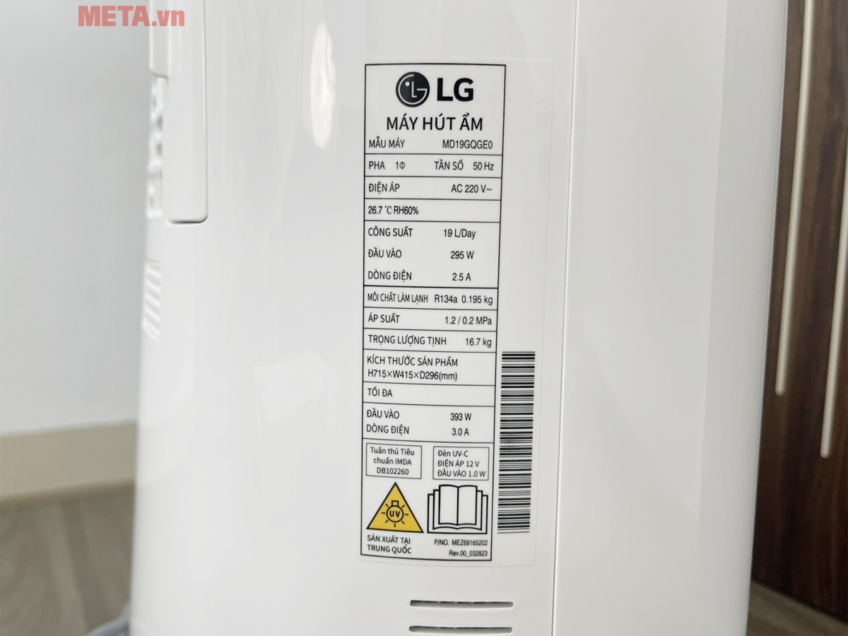Máy hút ẩm LG Dual Inverter MD19GQGE0