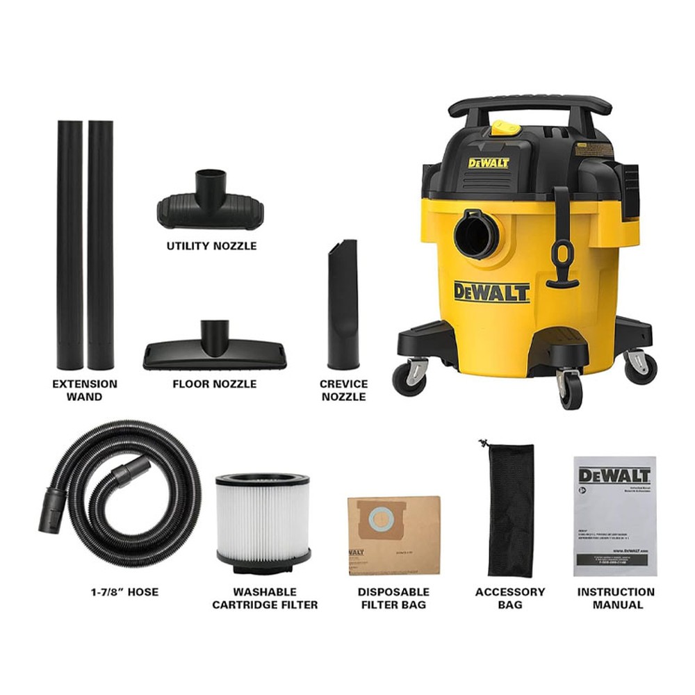 Máy hút bụi khô, ướt, thổi Dewalt DXV20P 20 lít 1.050 W