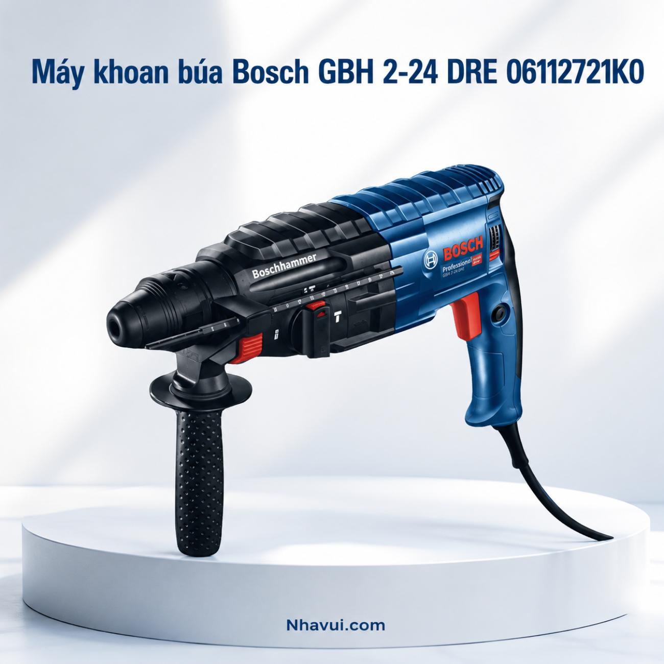 Máy khoan búa Bosch GBH 2-24 DRE 790W lực đập 2.7J đầu gài SDS Plus 06112721K0