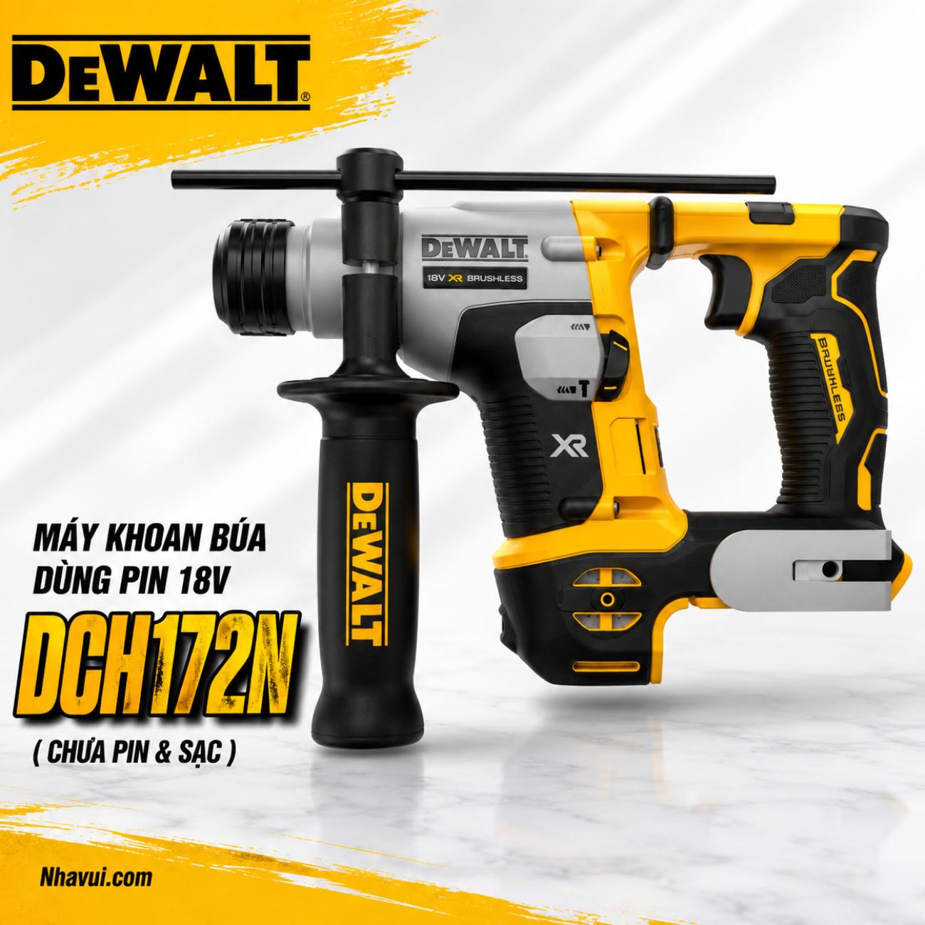 Máy khoan búa dùng pin 18V DeWalt DCH172N (Chưa Pin & Sạc)