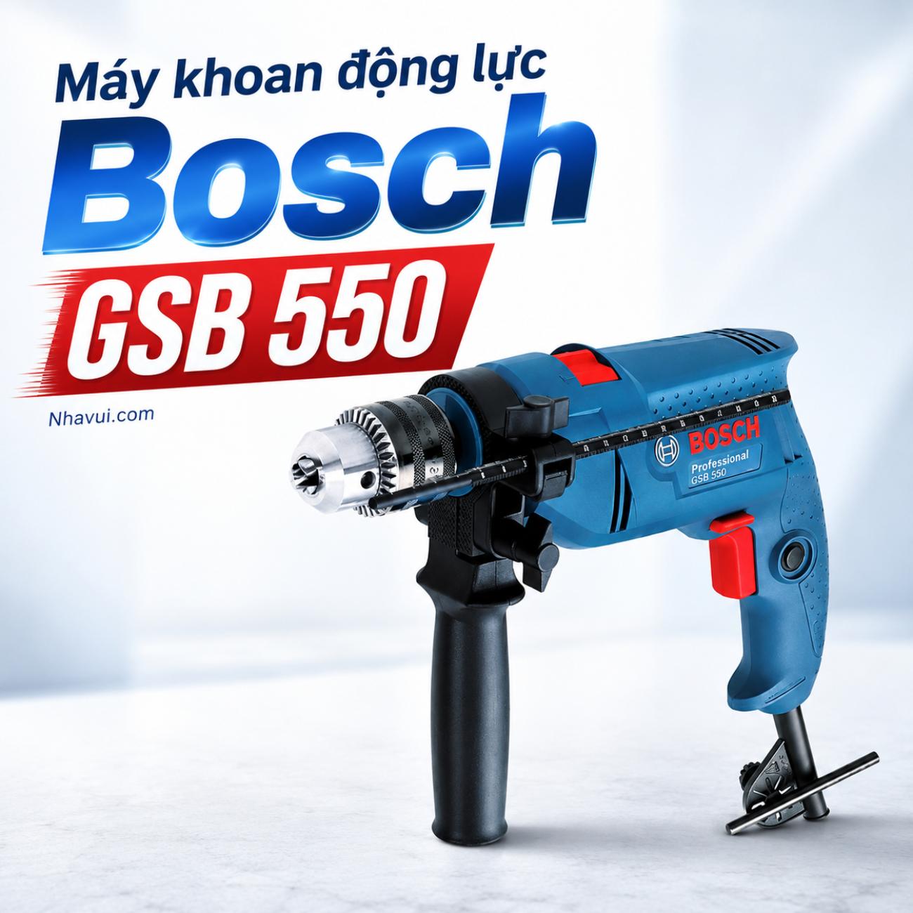 Máy khoan động lực Bosch GSB 550 550W đầu cặp 13mm