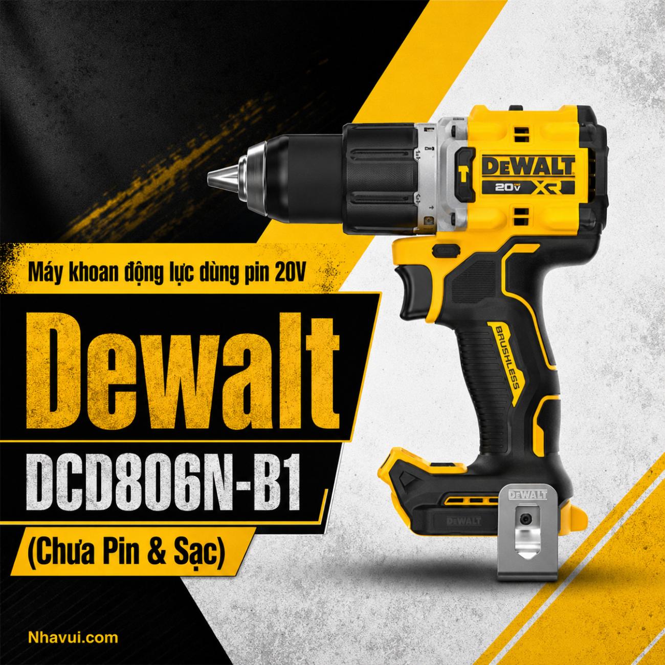 Máy khoan động lực dùng pin 20V DeWalt DCD806N-B1 (Chưa Pin & Sạc)