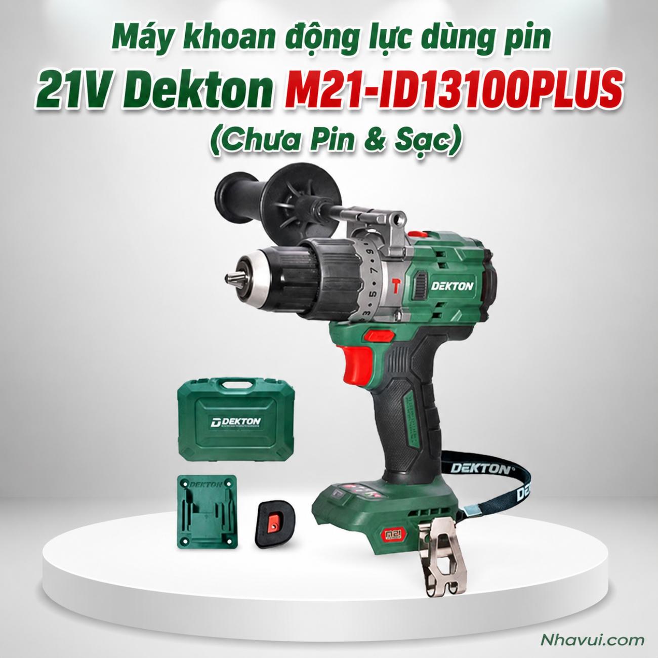 Máy khoan động lực dùng pin 21V Dekton M21-ID13100PLUS chưa pin và sạc