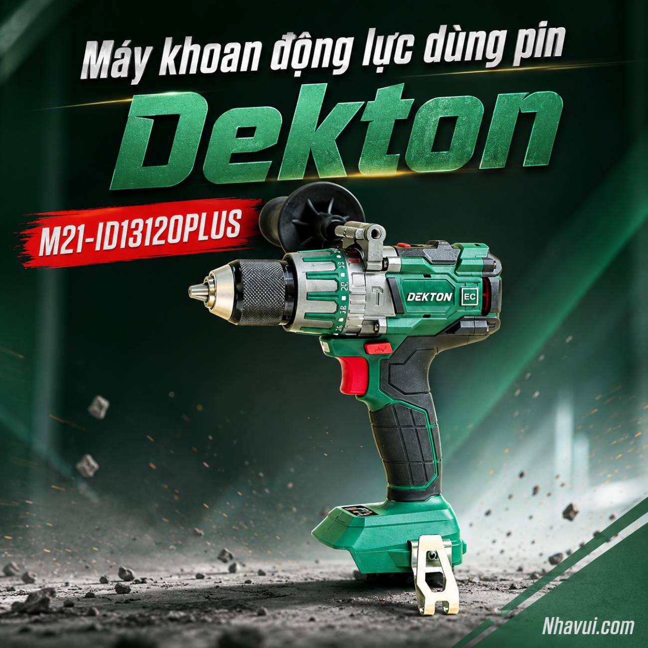 Máy khoan động lực dùng pin Dekton M21-ID13120PLUS chưa pin và sạc