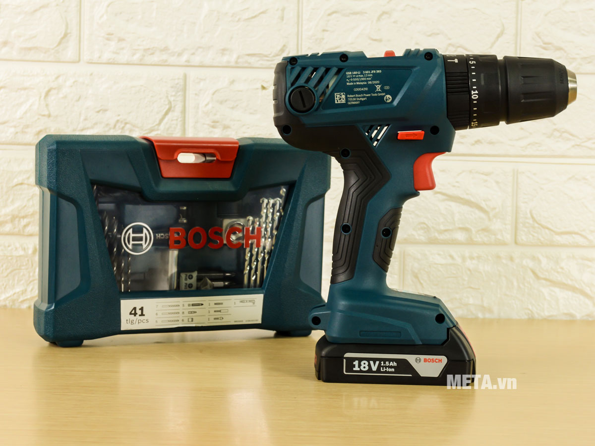 Máy khoan vặn vít dùng pin Bosch GSB 180-LI Promo (06019F83K2)