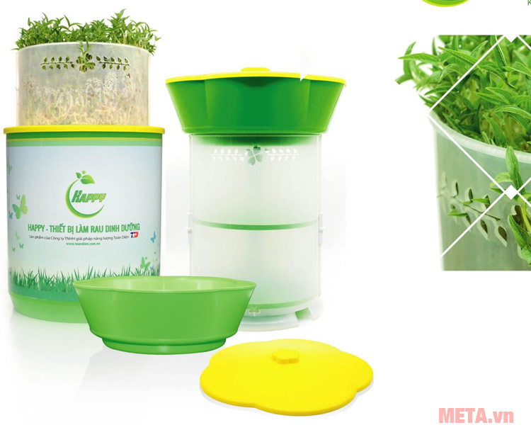 Máy làm rau mầm Happy tự động tưới nước