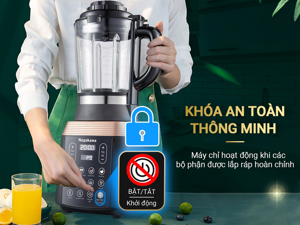 Máy làm sữa hạt đa năng Nagakawa NAG0815 1,75 lít