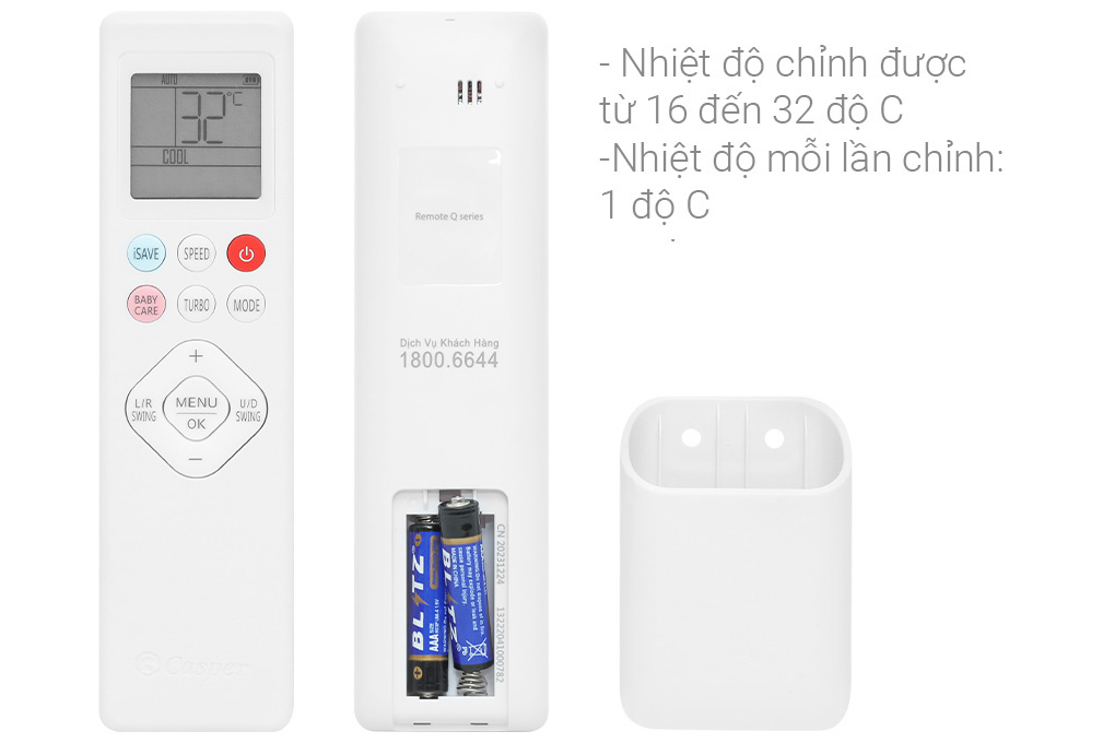 Máy lạnh Casper Inverter 1.5HP QC-12IS36 1 chiều