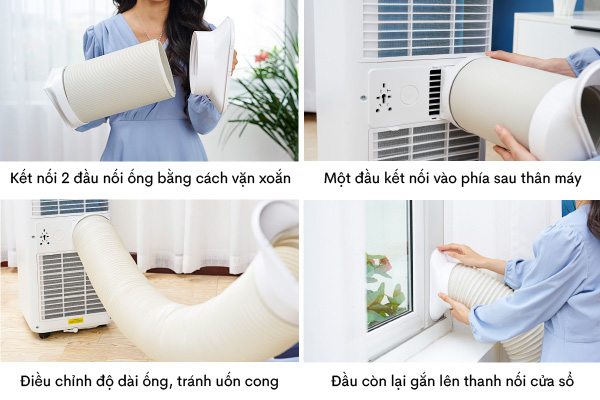 Máy lạnh di động FujiHome PAC10 10.000BTU, kết nối Wifi