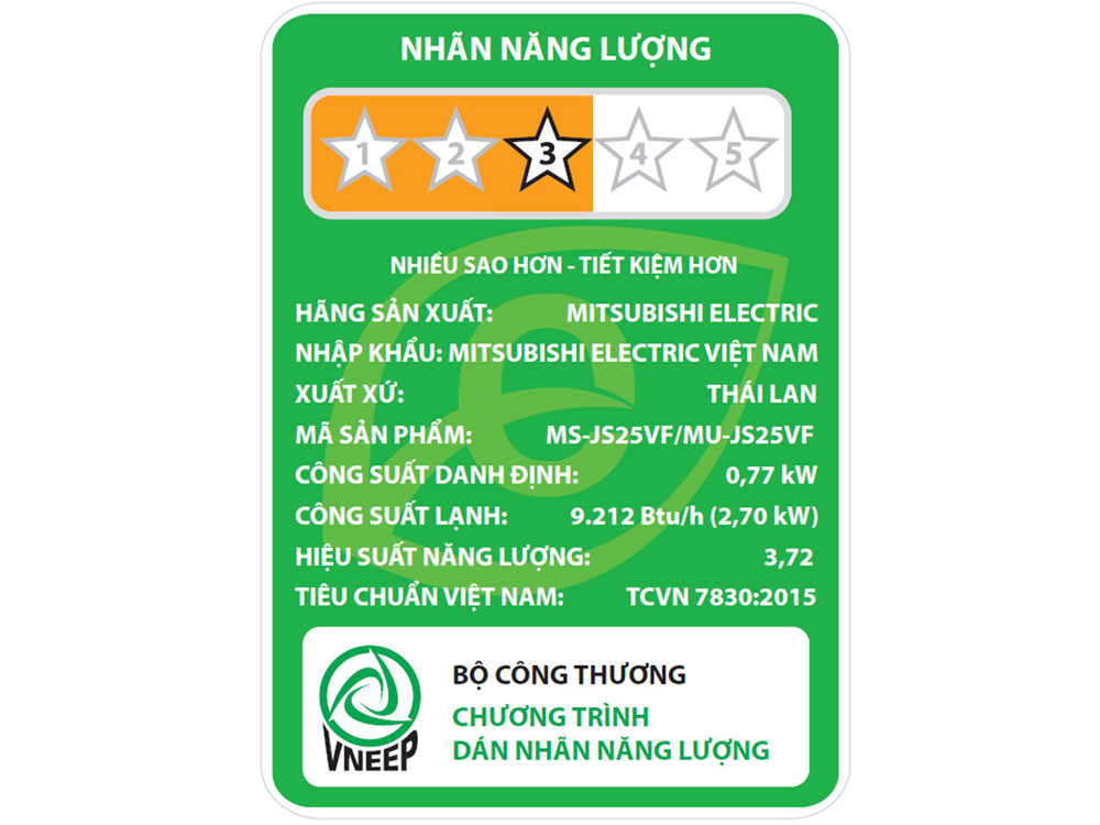 Máy lạnh Mitsubishi Electric 1HP MS/MU-JS25VF