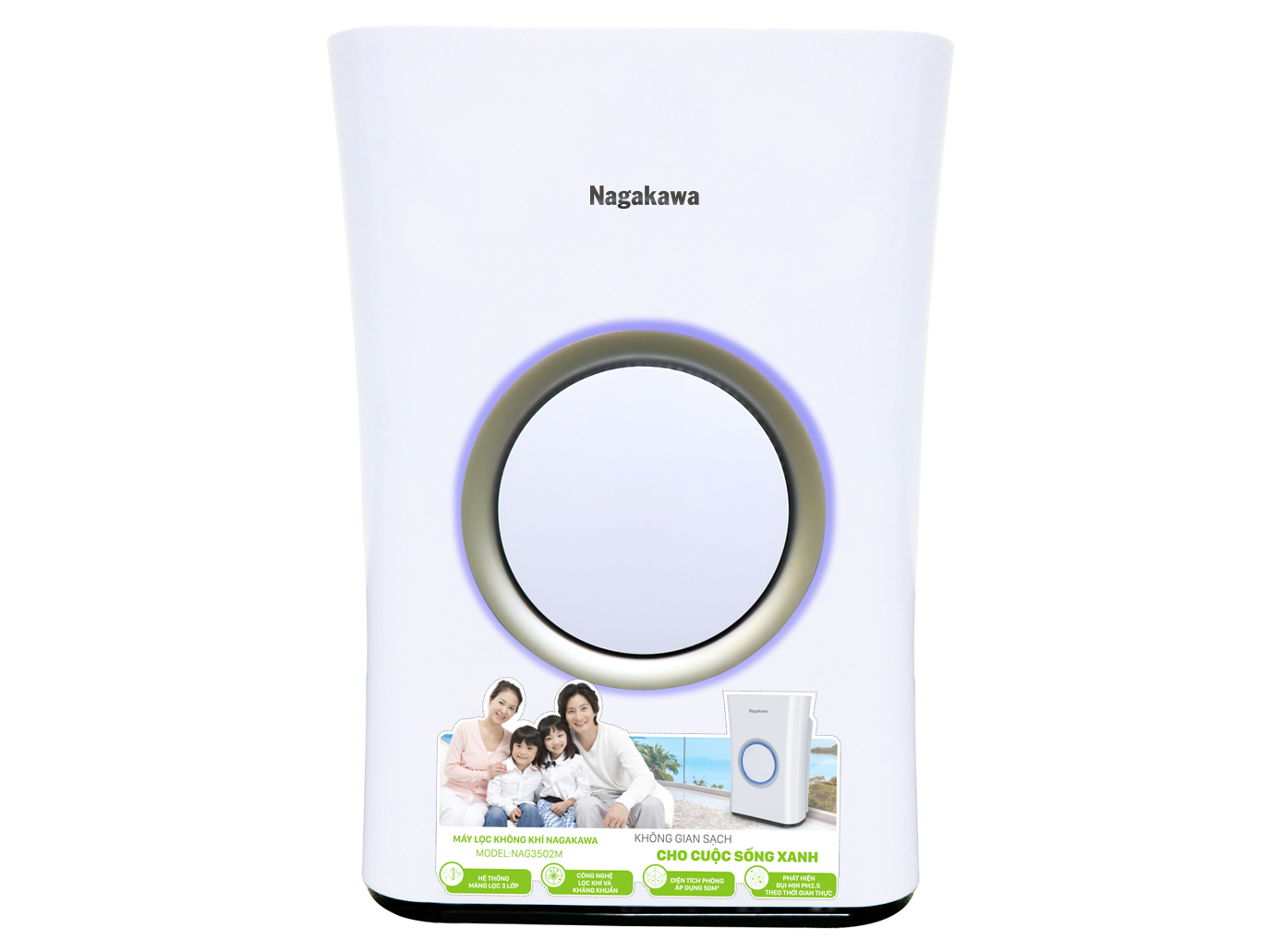 Máy lọc không khí Nagakawa NAG3502M HEPA H13