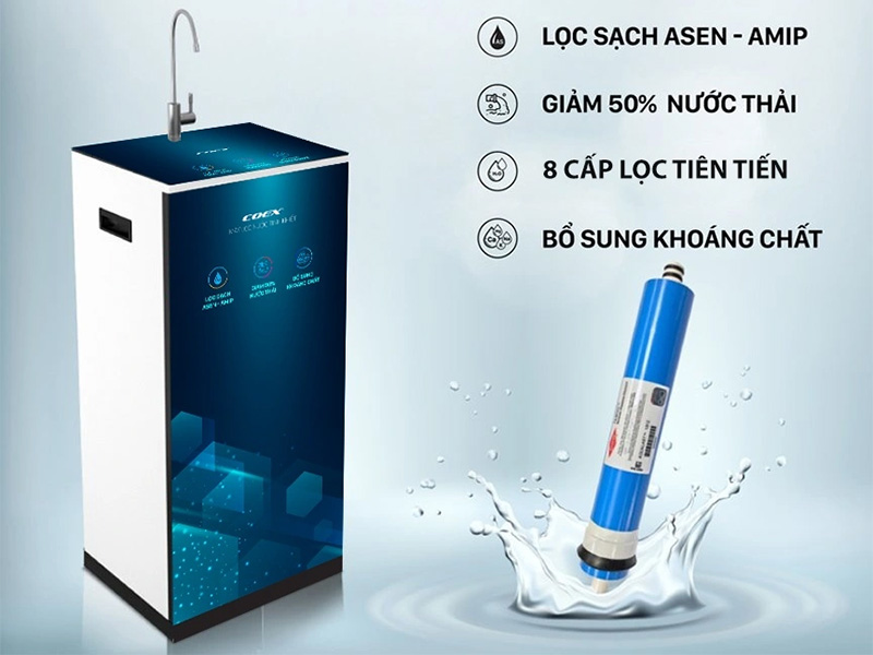 Máy lọc nước RO Coex WP-7114 8 lõi tủ đứng