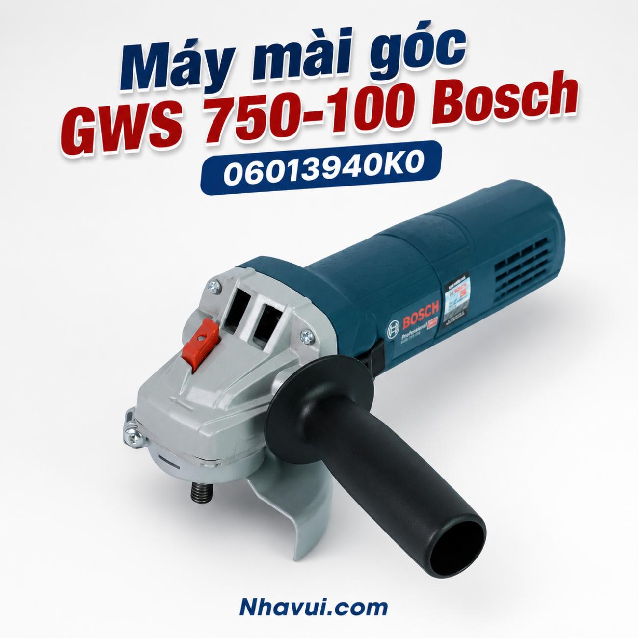 Máy mài góc Bosch GWS 750-100 750W đĩa 100mm 06013940K0