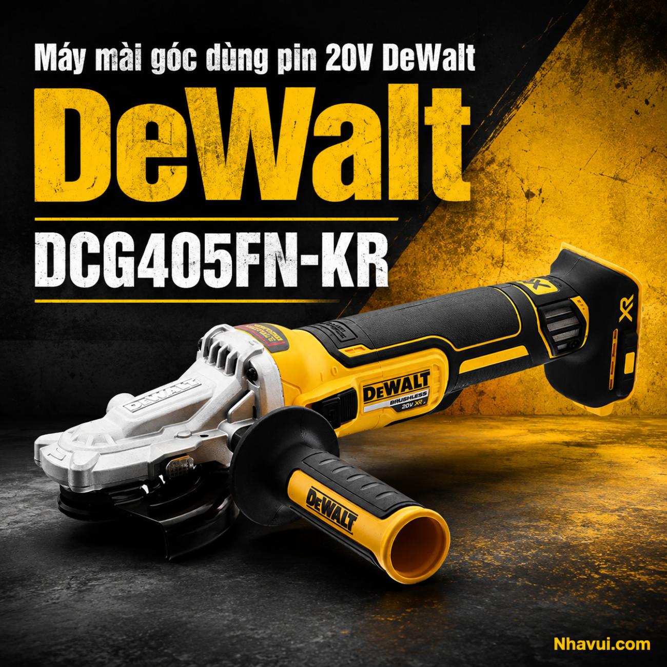 Máy mài góc dùng pin 20V DeWalt DCG405FN-KR (Chưa Pin & Sạc)