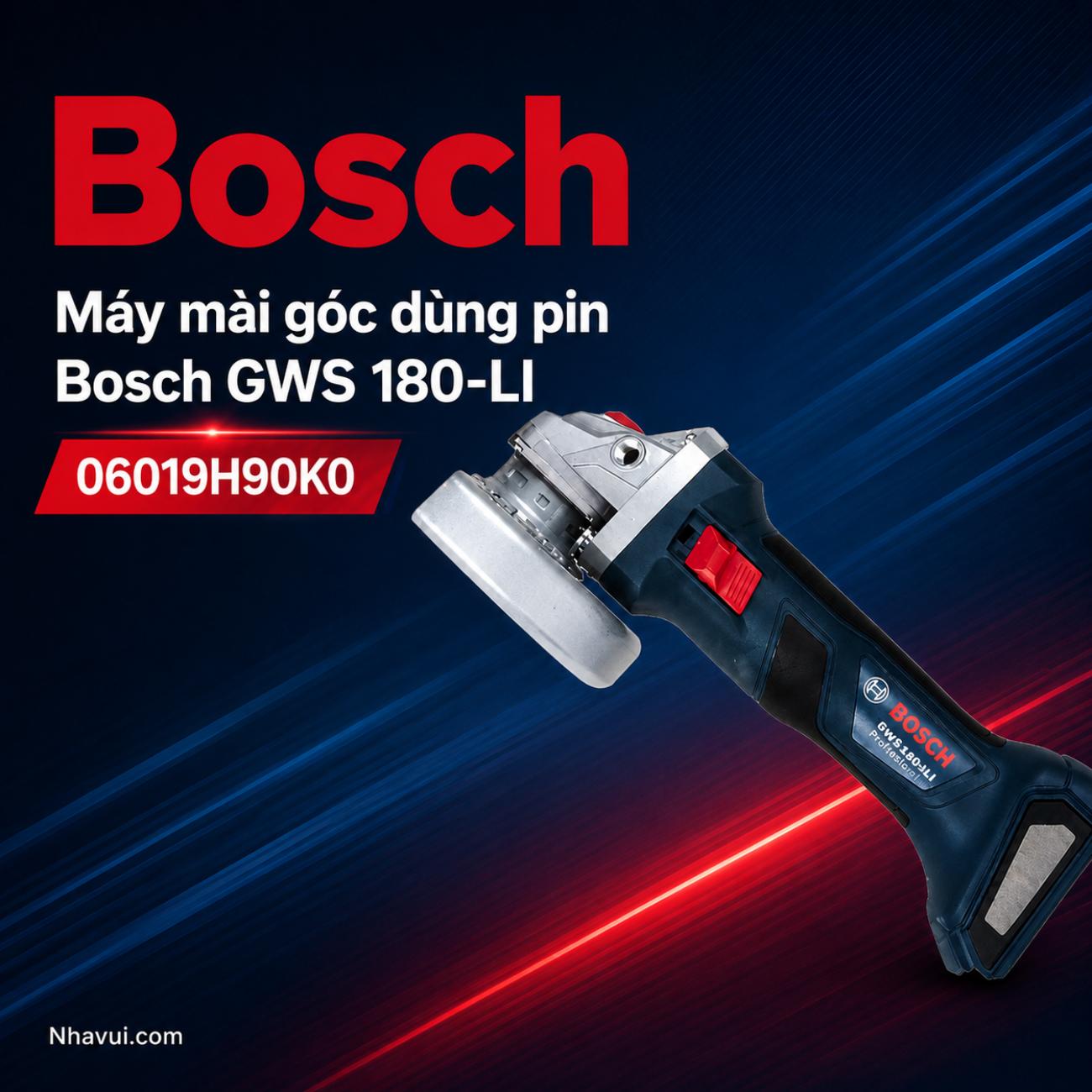 Máy mài góc dùng pin Bosch GWS 180-LI 18V 06019H90K0  (Chưa kèm Pin & Sạc)