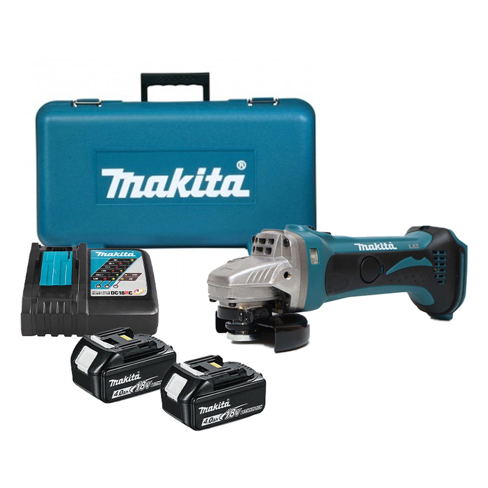 Máy mài góc dùng pin Makita DGA402RME 18V 100 mm (kèm 2 pin 4.0Ah, sạc)