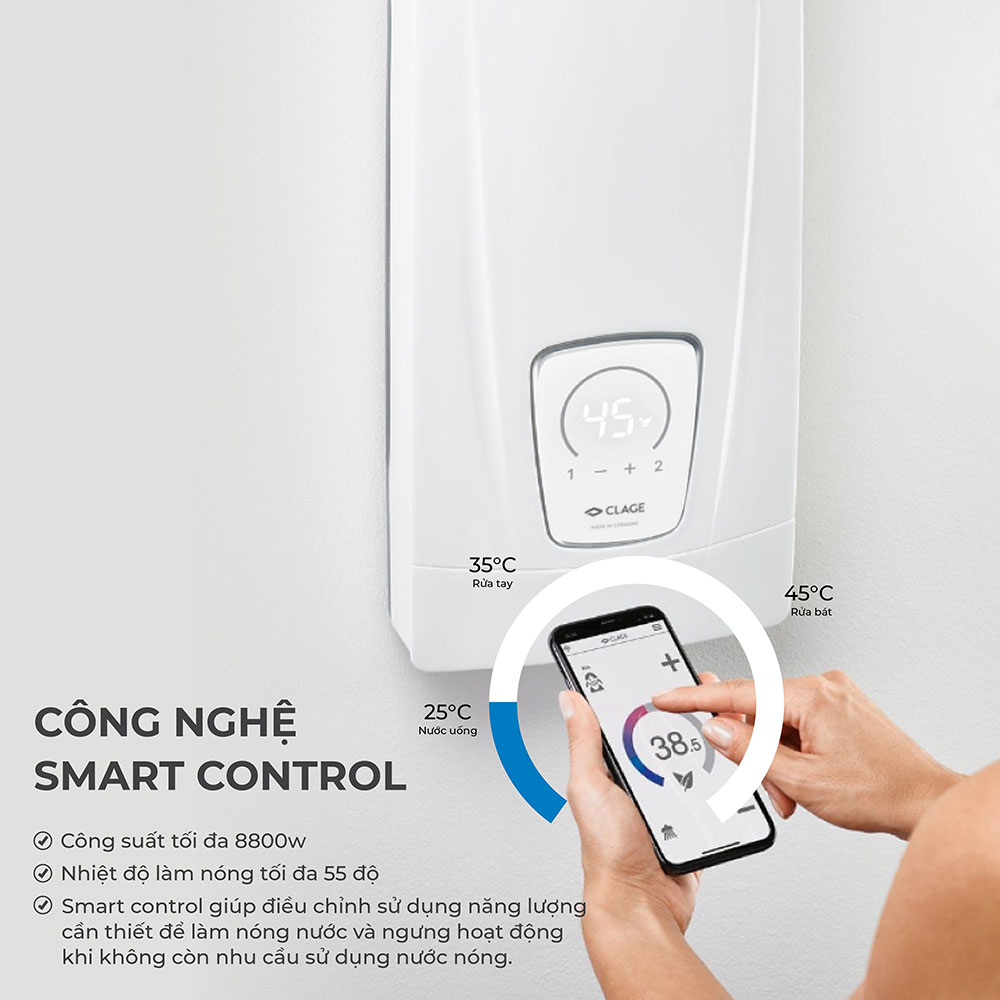 Máy nước nóng trực tiếp Clage CEX9 PLUS