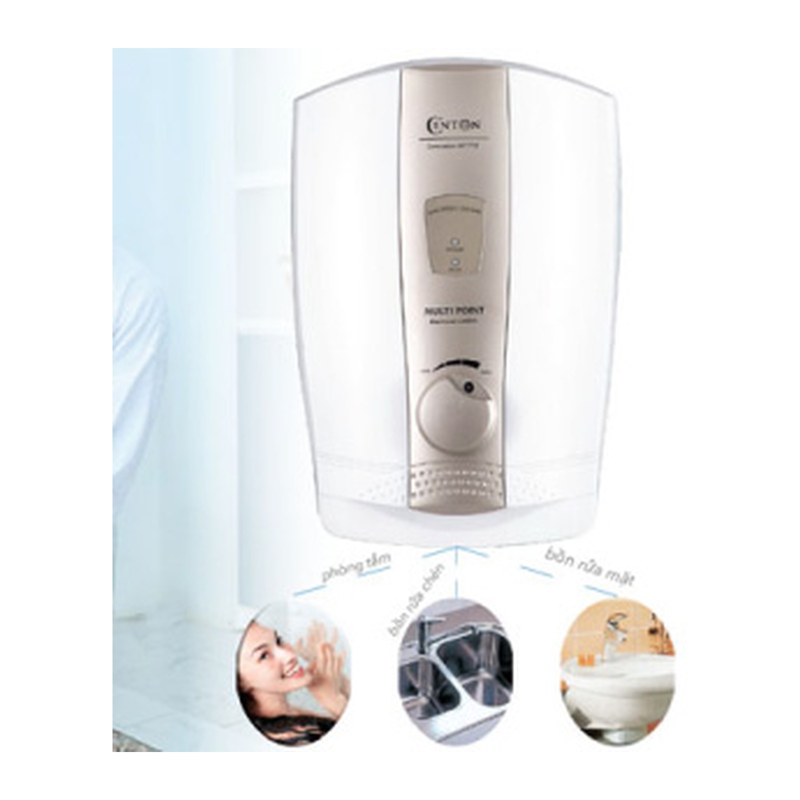 Máy nước nóng trực tiếp đa điểm Centon M777E chính hãng
