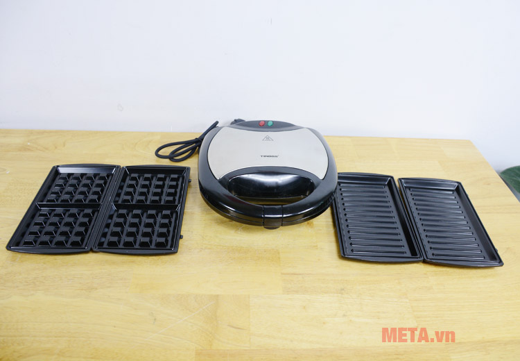 Máy nướng bánh 3 trong 1 Tiross TS-513 kèm 3 khuôn