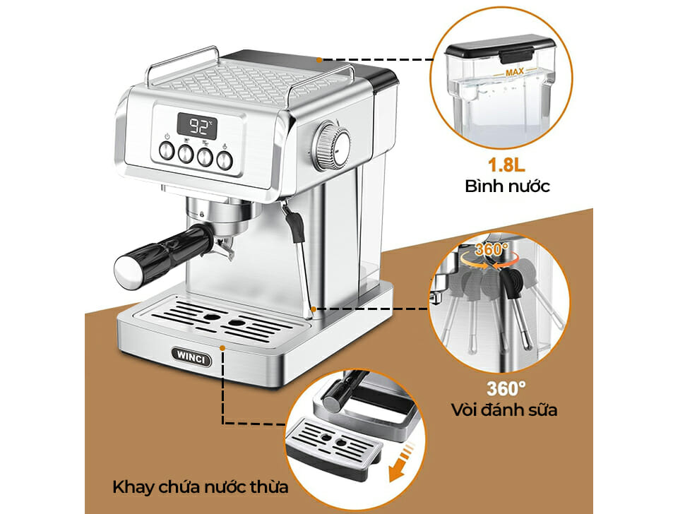 Máy pha cà phê Espresso Winci EM4214