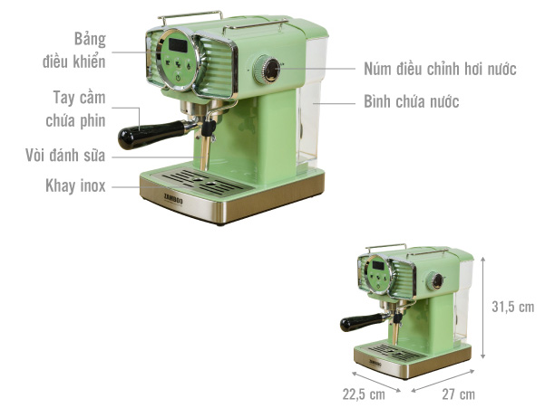 Máy pha cà phê Zamboo ZB-901PRO