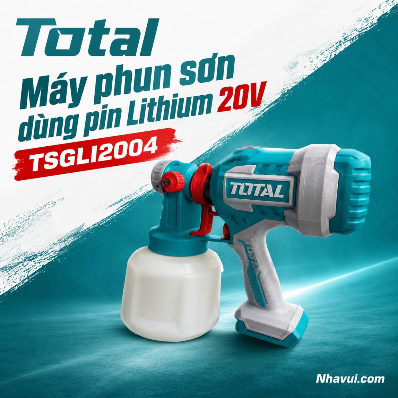 Máy phun sơn dùng pin Lithium 20V Total TSGLI2004 (Không kèm pin & sạc)