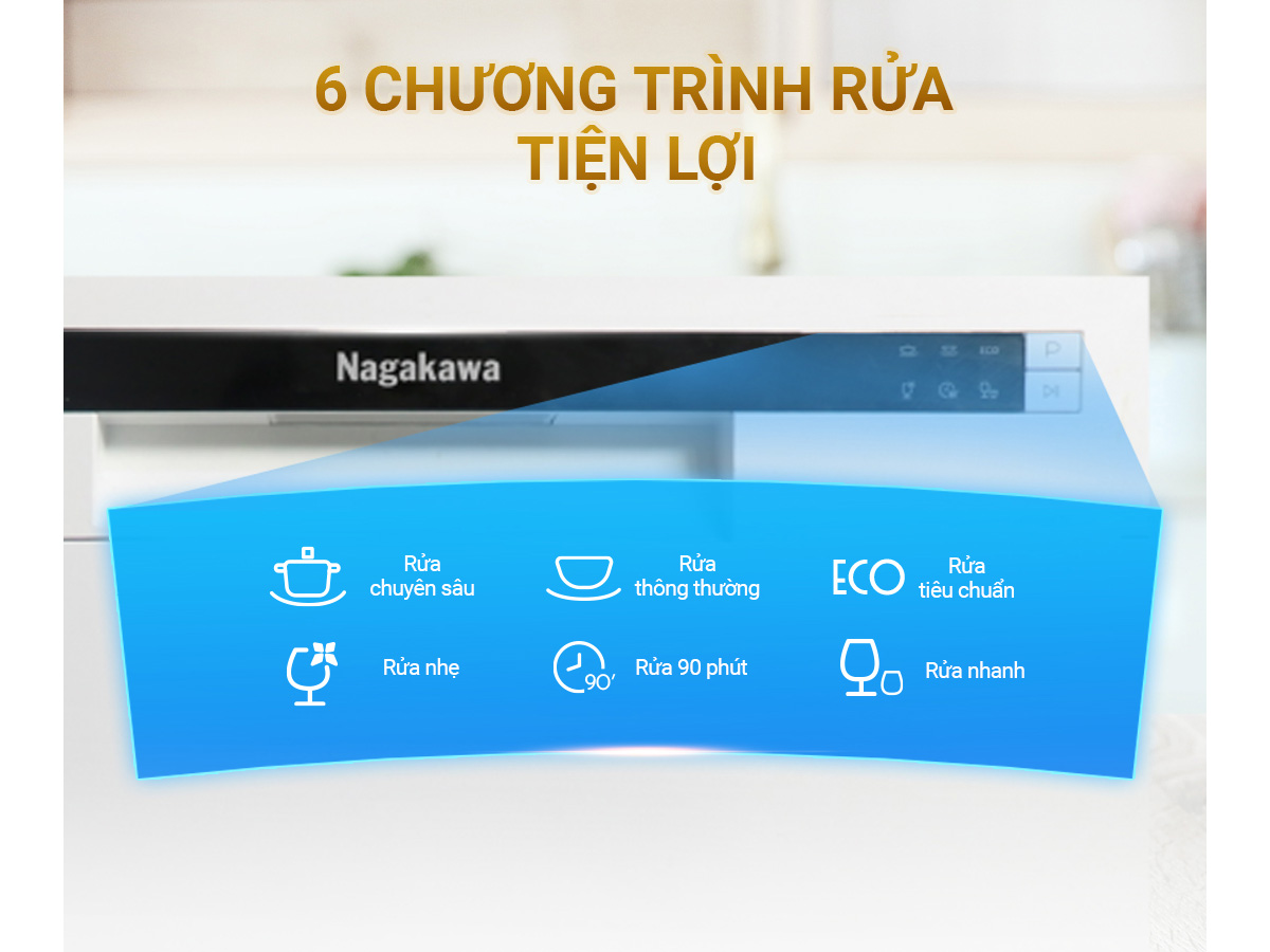 Máy rửa bát 8 bộ Nagakawa NK8D61M